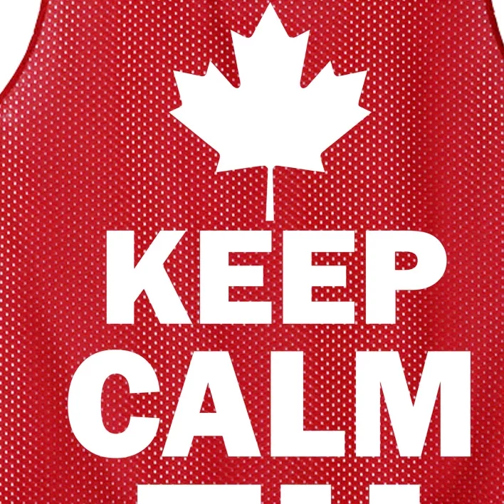 Keep Calm EH Funny Canadian Mesh Reversible Basketball Jersey Tank