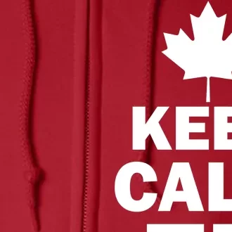 Keep Calm EH Funny Canadian Full Zip Hoodie