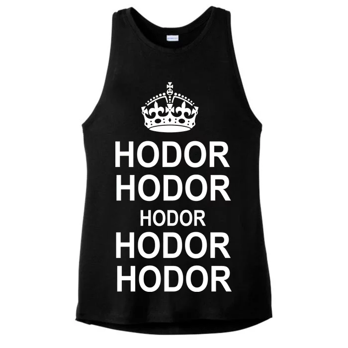 Keep Calm Hodor Ladies Tri-Blend Wicking Tank