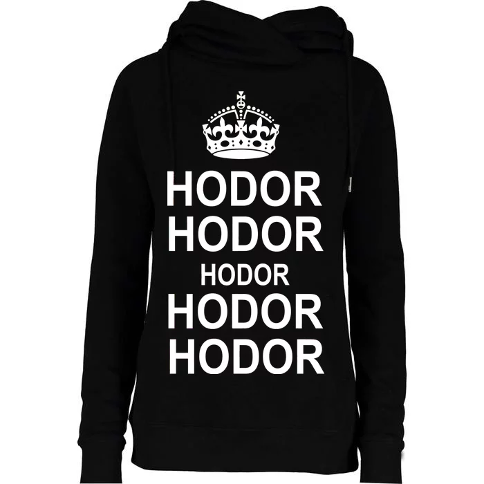 Keep Calm Hodor Womens Funnel Neck Pullover Hood