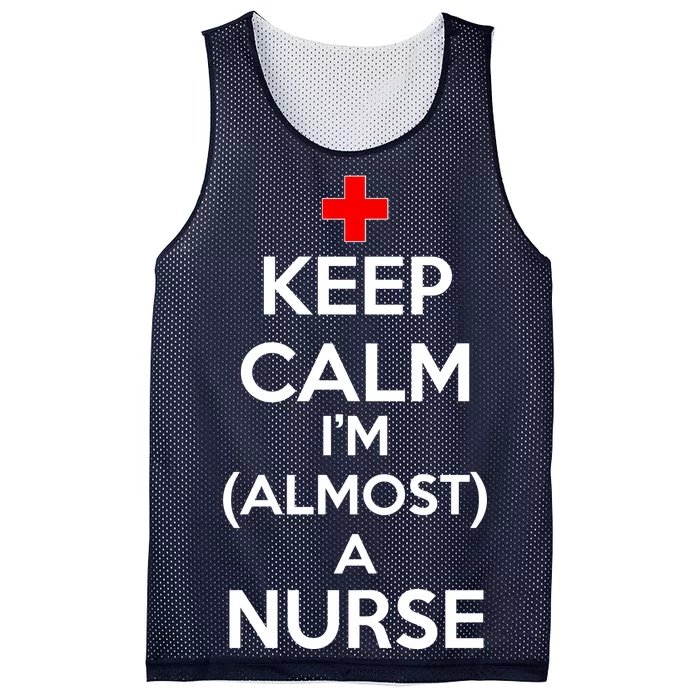 Keep Calm I'm Almost A Nurse Mesh Reversible Basketball Jersey Tank