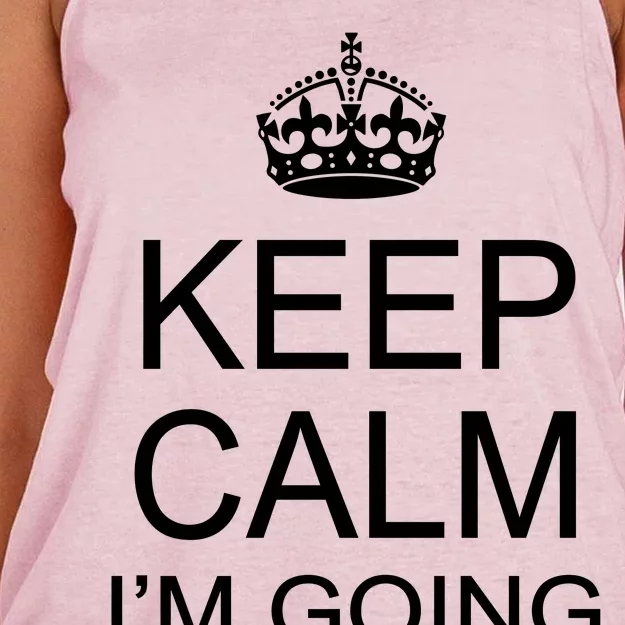 Keep Calm I'm Going to be a Dad Father Women's Knotted Racerback Tank