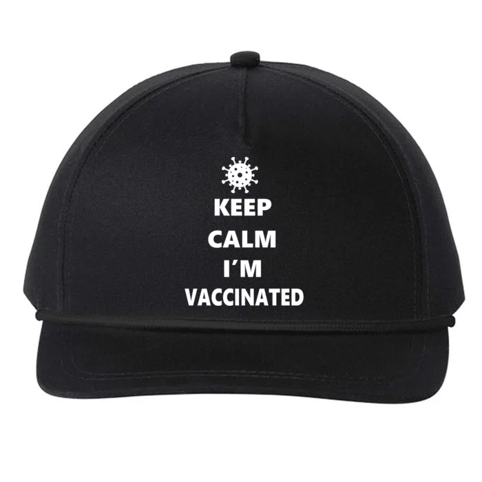 Keep Calm I'm Vaccinated Snapback Five-Panel Rope Hat