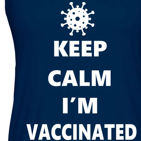 Keep Calm I'm Vaccinated Ladies Essential Flowy Tank