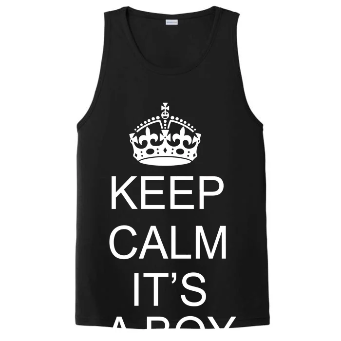 Keep Calm It's A Boy Performance Tank