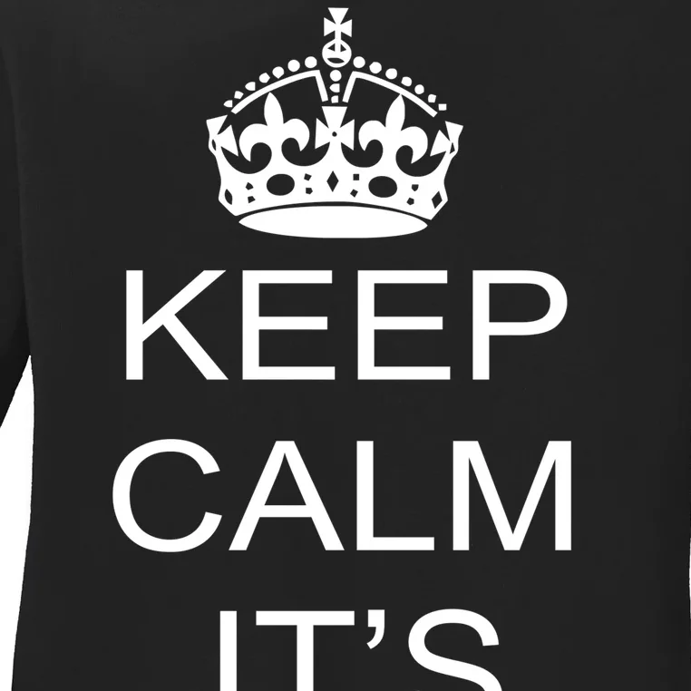 Keep Calm It's A Girl Ladies Long Sleeve Shirt