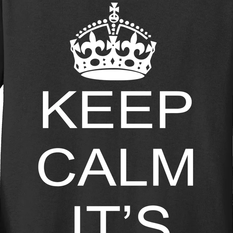 Keep Calm It's A Girl Kids Long Sleeve Shirt