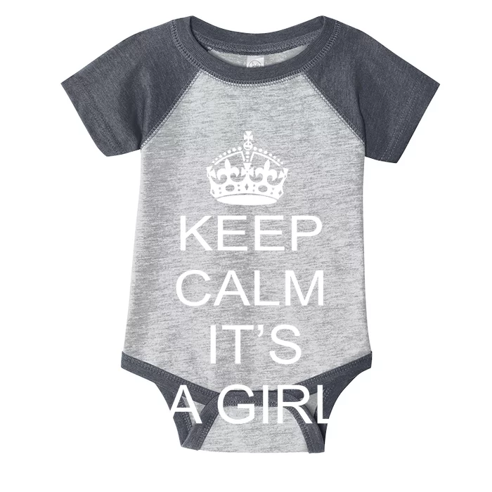 Keep Calm It's A Girl Infant Baby Jersey Bodysuit