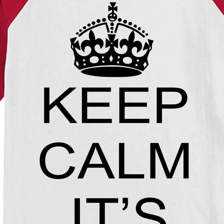 Keep Calm It's A Girl Kids Colorblock Raglan Jersey