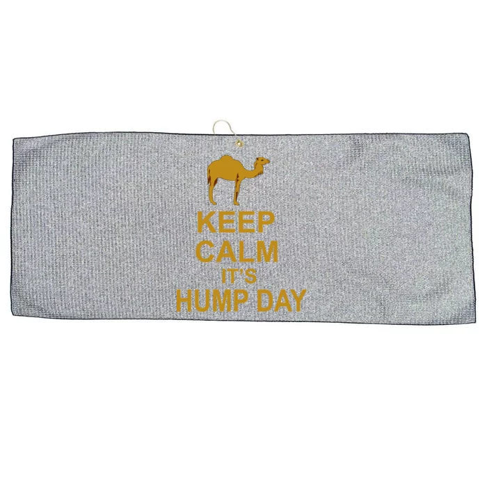 Keep calm, it's hump day Large Microfiber Waffle Golf Towel