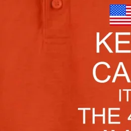 Keep Calm It's The 4th of July USA Flag Dry Zone Grid Performance Polo