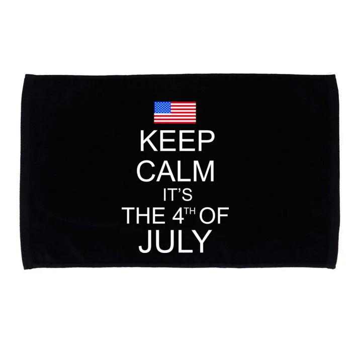 Keep Calm It's The 4th of July USA Flag Microfiber Hand Towel