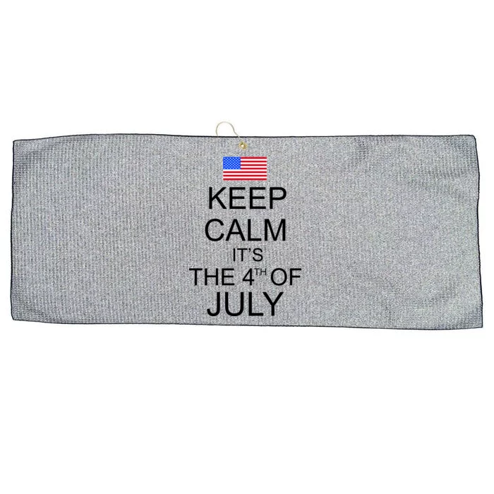 Keep Calm It's The 4th of July USA Flag Large Microfiber Waffle Golf Towel