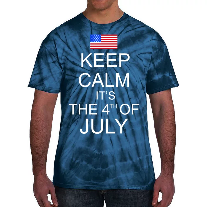 Keep Calm It's The 4th of July USA Flag Tie-Dye T-Shirt