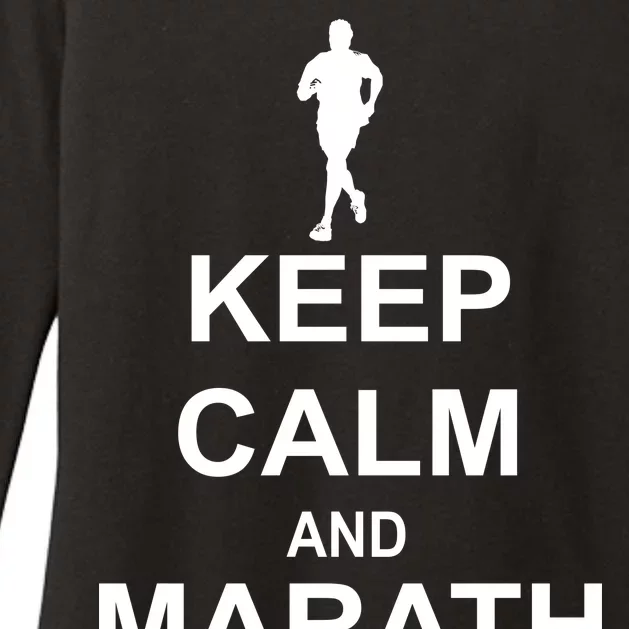 Keep Calm Marathon On Womens CVC Long Sleeve Shirt