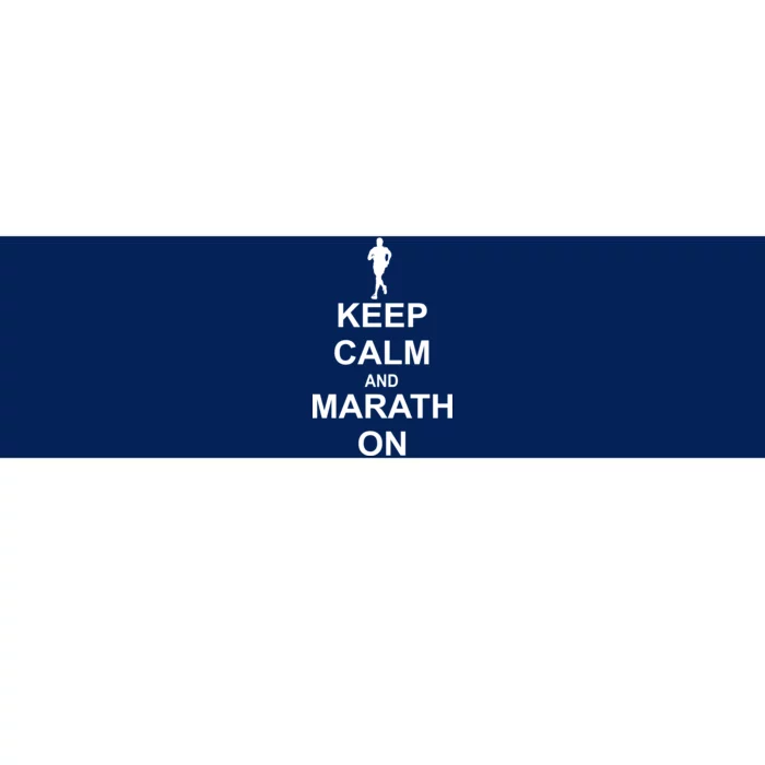 Keep Calm Marathon On Bumper Sticker