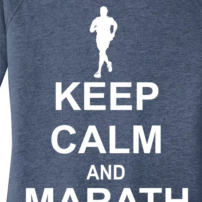 Keep Calm Marathon On Women's Perfect Tri Tunic Long Sleeve Shirt