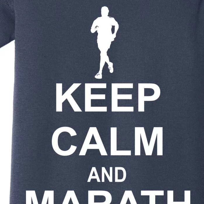 Keep Calm Marathon On Baby Bodysuit