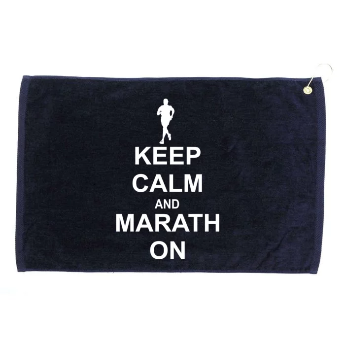 Keep Calm Marathon On Grommeted Golf Towel