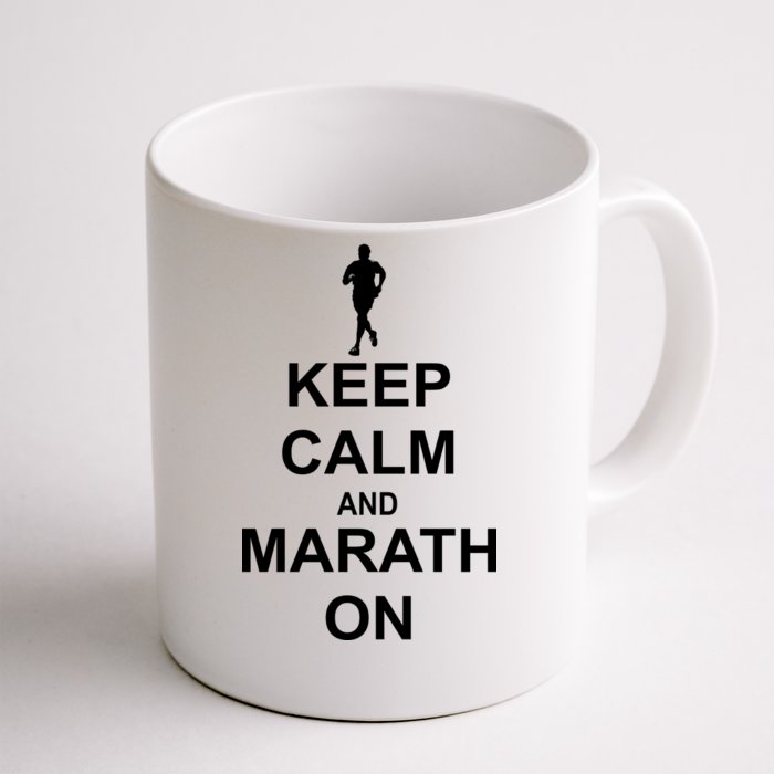 Keep Calm Marathon On Front & Back Coffee Mug