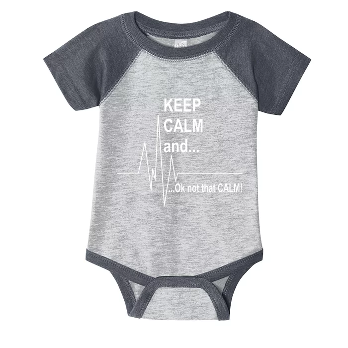 Keep calm Ok Not that calm Infant Baby Jersey Bodysuit