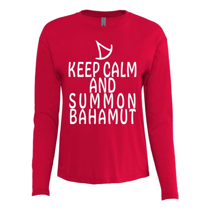 Keep Cam And Summon Bahamut FF14 Summoner Womens Cotton Relaxed Long Sleeve T-Shirt