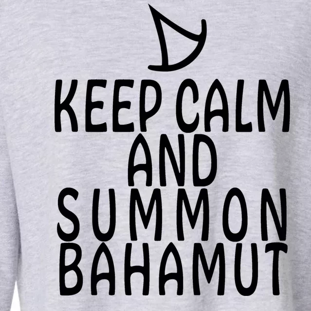 Keep Cam And Summon Bahamut FF14 Summoner Cropped Pullover Crew