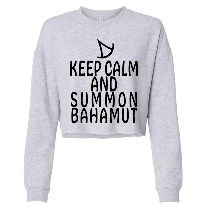 Keep Cam And Summon Bahamut FF14 Summoner Cropped Pullover Crew