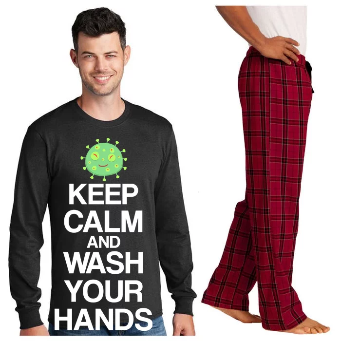 Keep Clam And Wash Your Hands Long Sleeve Pajama Set