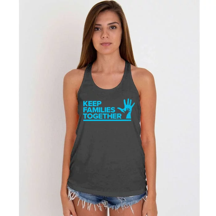 Keep Families Together Women's Knotted Racerback Tank