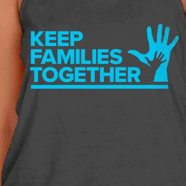 Keep Families Together Women's Knotted Racerback Tank