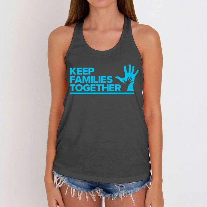 Keep Families Together Women's Knotted Racerback Tank