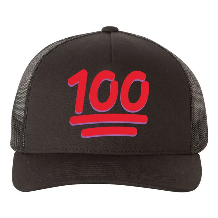 Keep It 100 One Hundred Emoji Yupoong Adult 5-Panel Trucker Hat