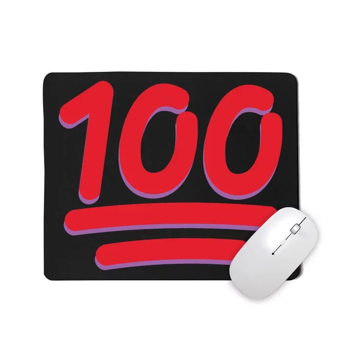 Keep It 100 One Hundred Emoji Mousepad