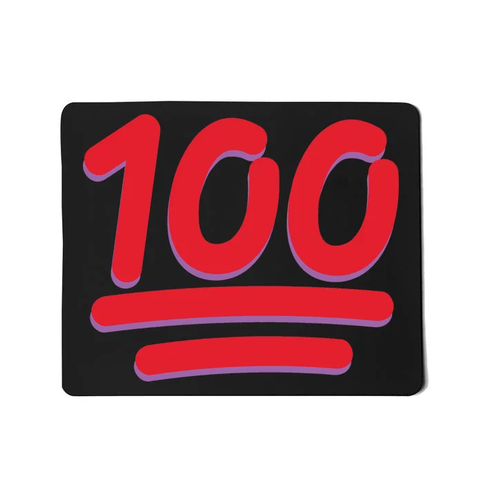 Keep It 100 One Hundred Emoji Mousepad