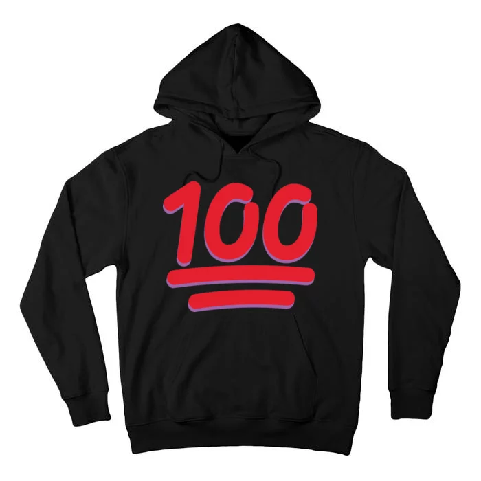 Keep It 100 One Hundred Emoji Tall Hoodie