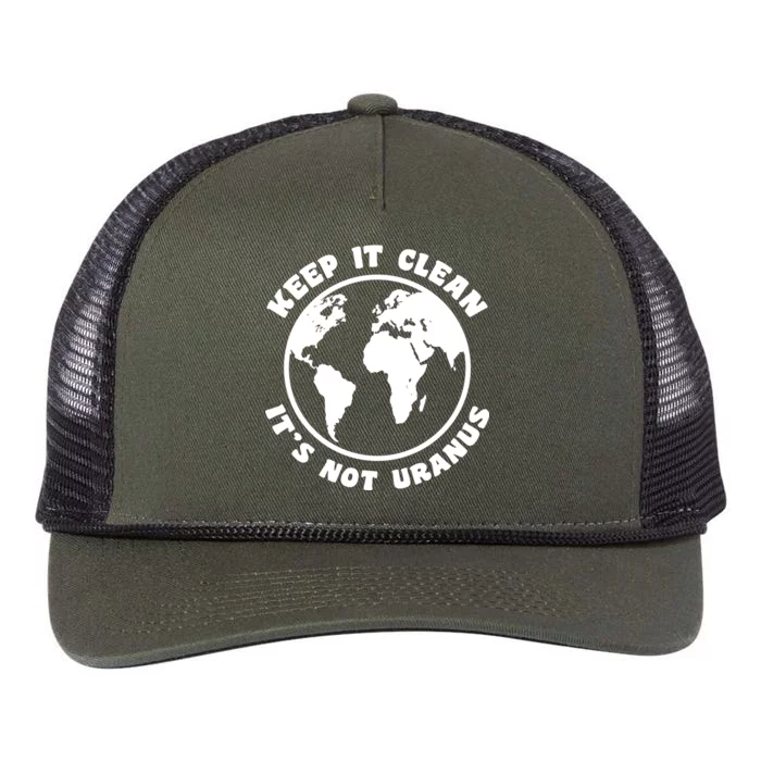 Keep It Clean It's Not Uranus Retro Rope Trucker Hat Cap