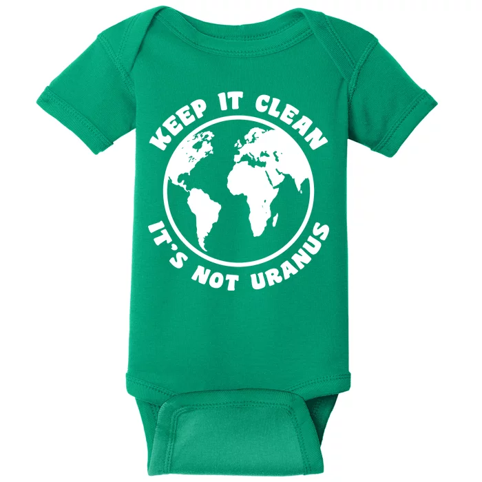 Keep It Clean It's Not Uranus Baby Bodysuit