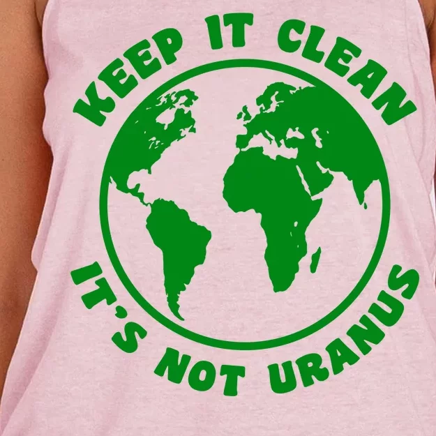 Keep It Clean It's Not Uranus Women's Knotted Racerback Tank