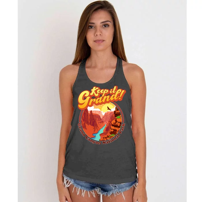 Keep It Grand! Great Canyon National Park Women's Knotted Racerback Tank