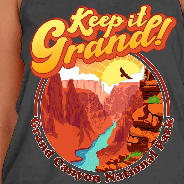 Keep It Grand! Great Canyon National Park Women's Knotted Racerback Tank