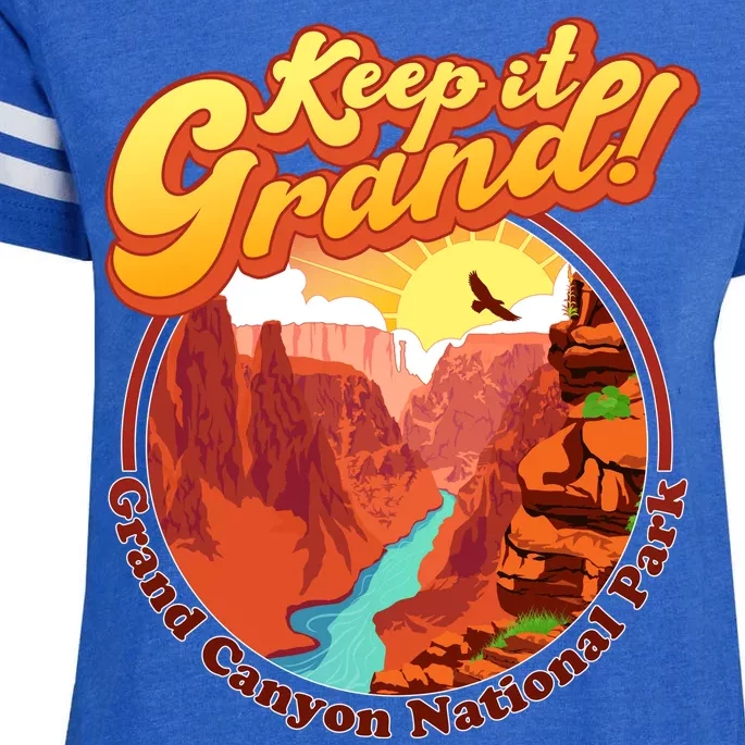 Keep It Grand! Great Canyon National Park Enza Ladies Jersey Football T-Shirt