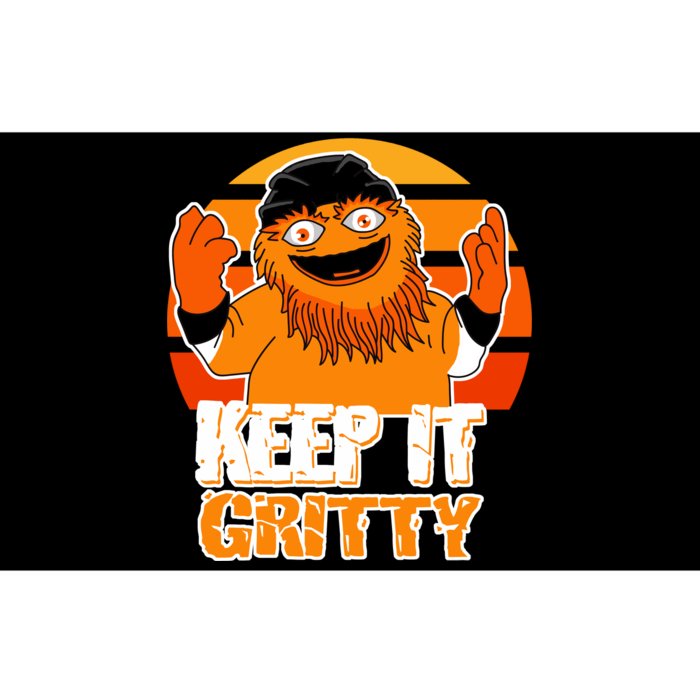 Keep It Gritty Retro Hockey Mascot Bumper Sticker