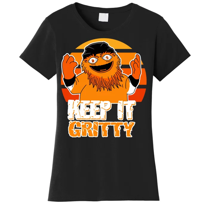 Keep It Gritty Retro Hockey Mascot Women's T-Shirt