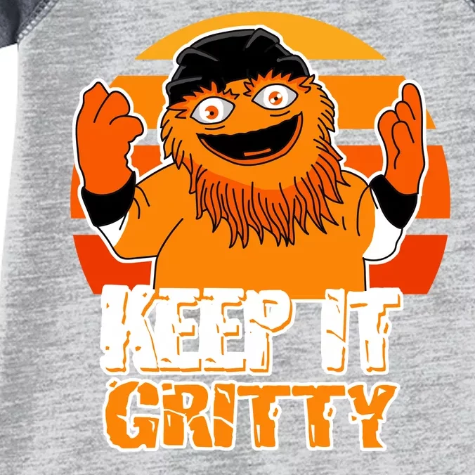 Keep It Gritty Retro Hockey Mascot Infant Baby Jersey Bodysuit