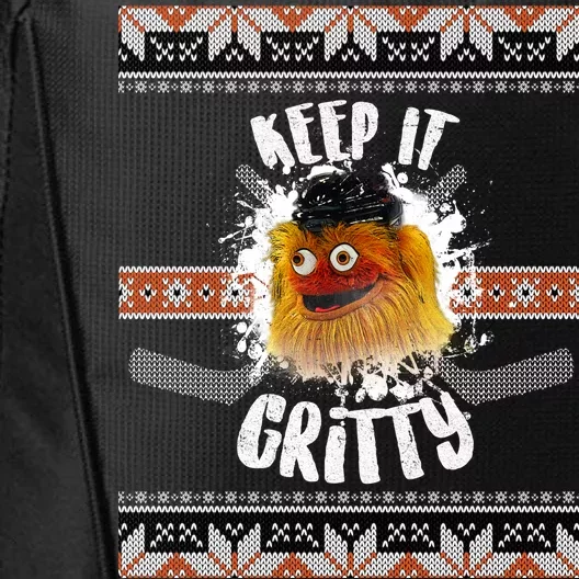 Keep It Gritty Ugly Christmas Sweater City Backpack