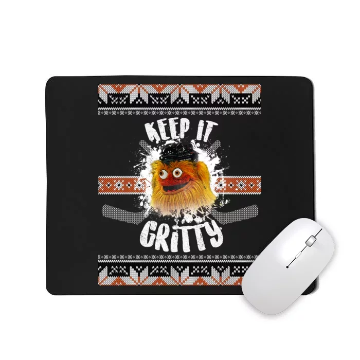 Keep It Gritty Ugly Christmas Sweater Mousepad