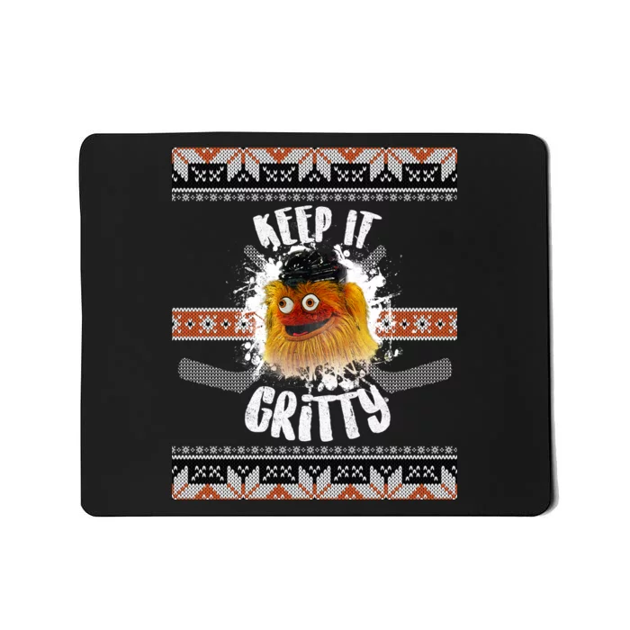 Keep It Gritty Ugly Christmas Sweater Mousepad