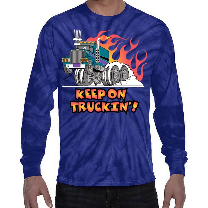 Keep on Truckin' Tie-Dye Long Sleeve Shirt