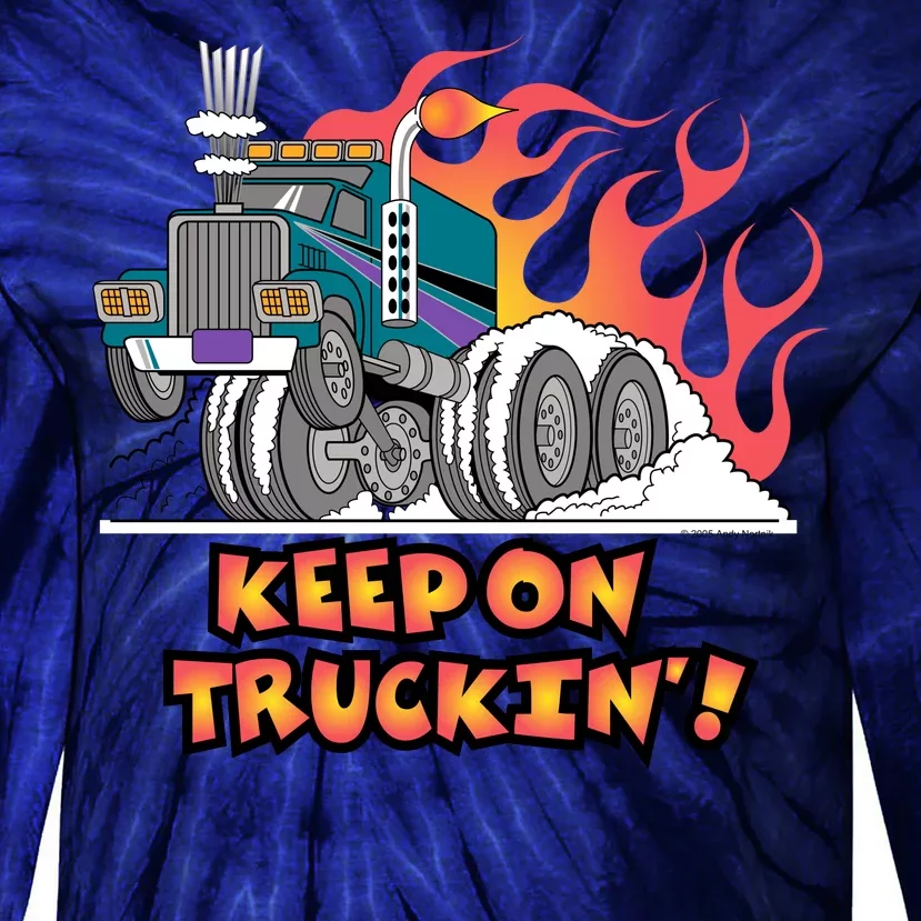 Keep on Truckin' Tie-Dye Long Sleeve Shirt